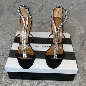 BRAND NEW Aquazzura Constance Sandal in Black size 40.5